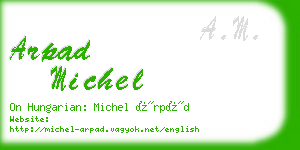 arpad michel business card